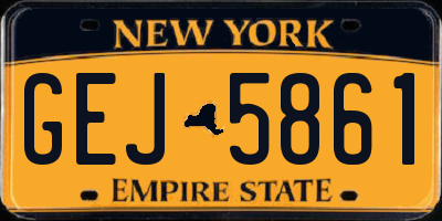 NY license plate GEJ5861