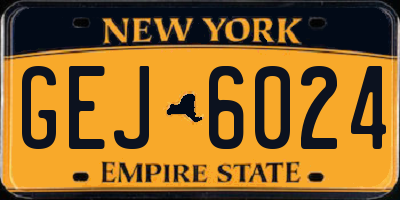NY license plate GEJ6024