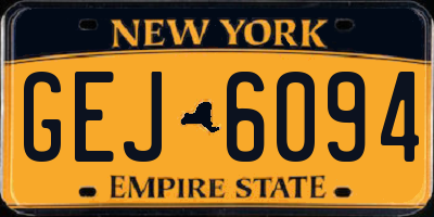 NY license plate GEJ6094