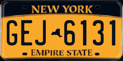 NY license plate GEJ6131