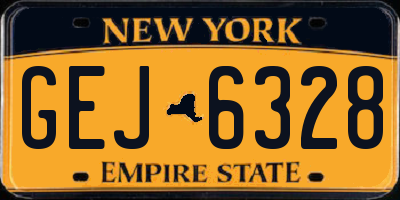 NY license plate GEJ6328