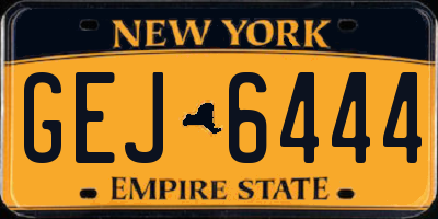 NY license plate GEJ6444
