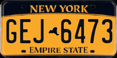 NY license plate GEJ6473
