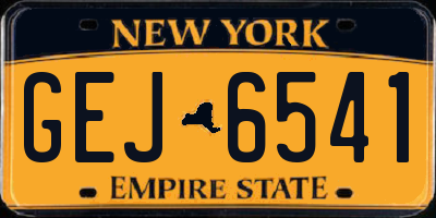 NY license plate GEJ6541