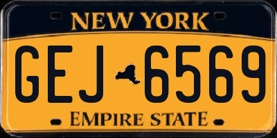NY license plate GEJ6569