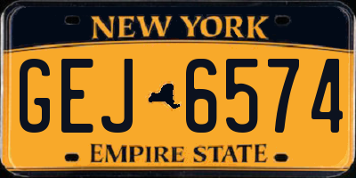 NY license plate GEJ6574