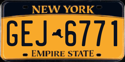 NY license plate GEJ6771