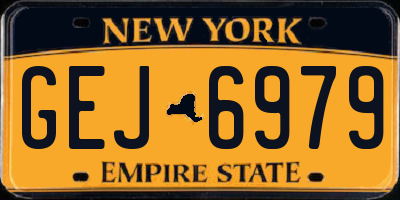 NY license plate GEJ6979