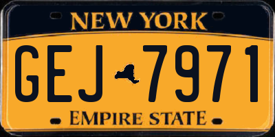 NY license plate GEJ7971