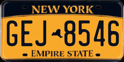 NY license plate GEJ8546