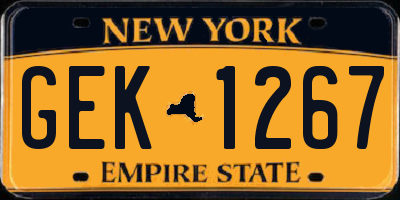 NY license plate GEK1267
