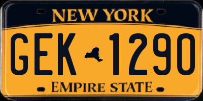NY license plate GEK1290