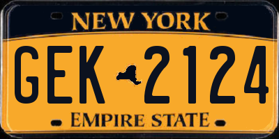 NY license plate GEK2124