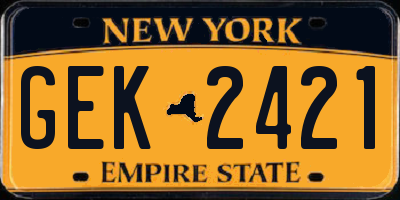 NY license plate GEK2421