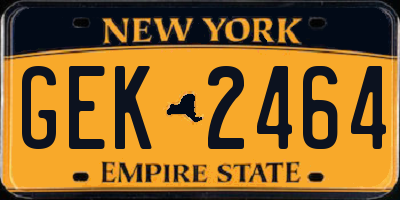 NY license plate GEK2464