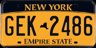 NY license plate GEK2486