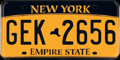 NY license plate GEK2656