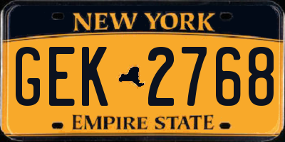 NY license plate GEK2768