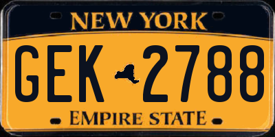NY license plate GEK2788