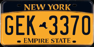 NY license plate GEK3370