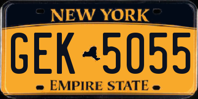 NY license plate GEK5055