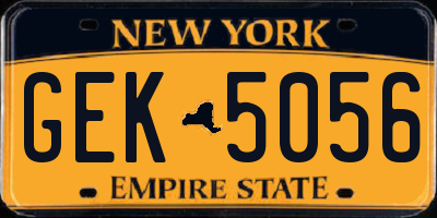 NY license plate GEK5056
