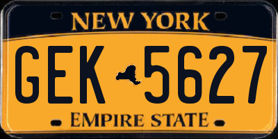 NY license plate GEK5627