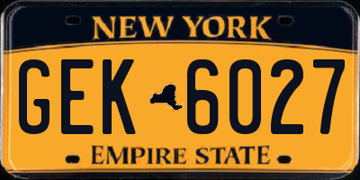 NY license plate GEK6027