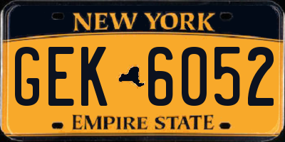 NY license plate GEK6052