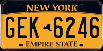 NY license plate GEK6246