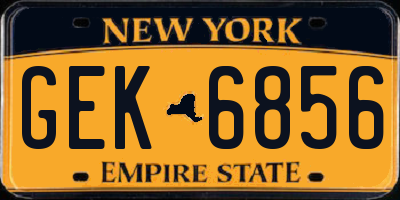 NY license plate GEK6856