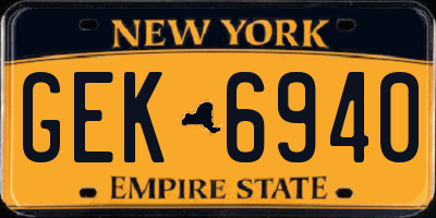 NY license plate GEK6940