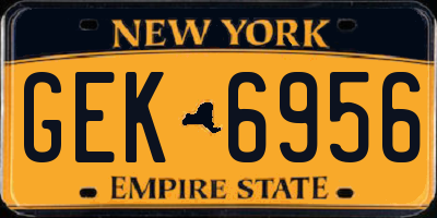 NY license plate GEK6956