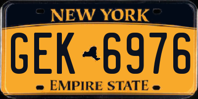 NY license plate GEK6976