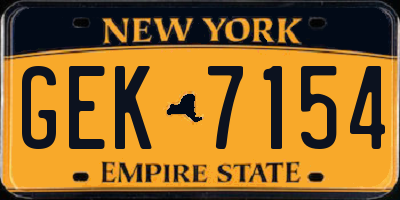 NY license plate GEK7154