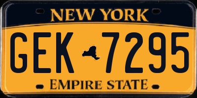 NY license plate GEK7295