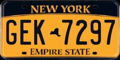 NY license plate GEK7297