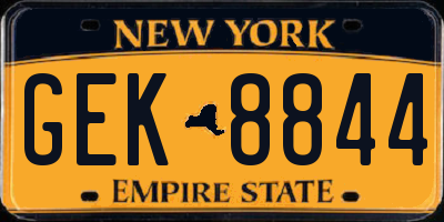 NY license plate GEK8844