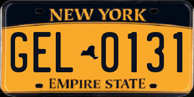 NY license plate GEL0131