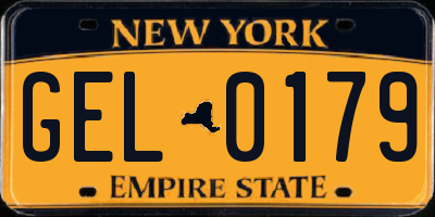 NY license plate GEL0179