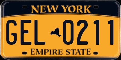 NY license plate GEL0211