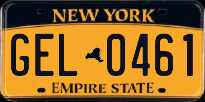 NY license plate GEL0461