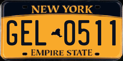 NY license plate GEL0511