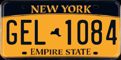 NY license plate GEL1084
