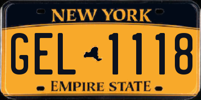 NY license plate GEL1118