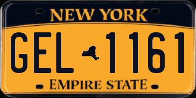 NY license plate GEL1161