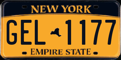 NY license plate GEL1177