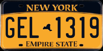 NY license plate GEL1319