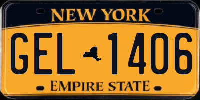 NY license plate GEL1406