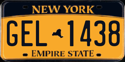 NY license plate GEL1438